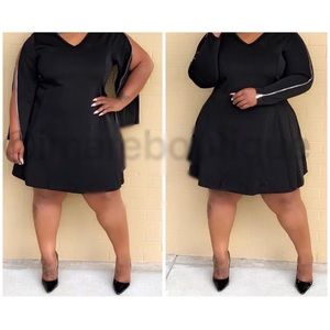 LBD- Skater style black with zippered sleeves